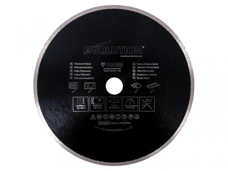 Evolution RAGE Diamond Blade, Continuous Rim 255 x 25.4mm Main Image