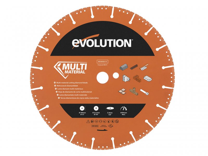 Evolution Multi-Material Diamond Demolition Disc Cutter Blade 300 x 22.2mm Main Image