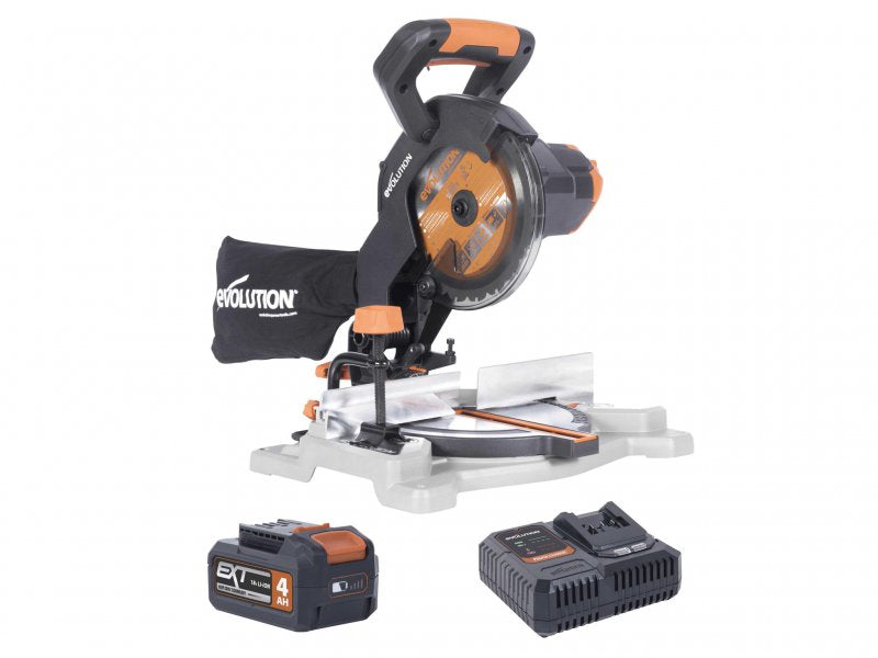 Evolution R185CMS-Li EXT Compound Mitre Saw 18V 1 x 4.0Ah Li-ion Main Image