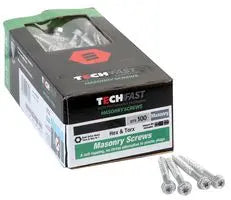 TechFast Masonry Screw - Hex - Box 6.3 x 70mm (100)