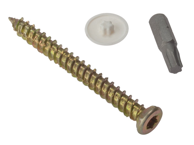 Concrete Frame Screw - Zinc Yellow Passivated - Box 7.5 x 102mm (100)