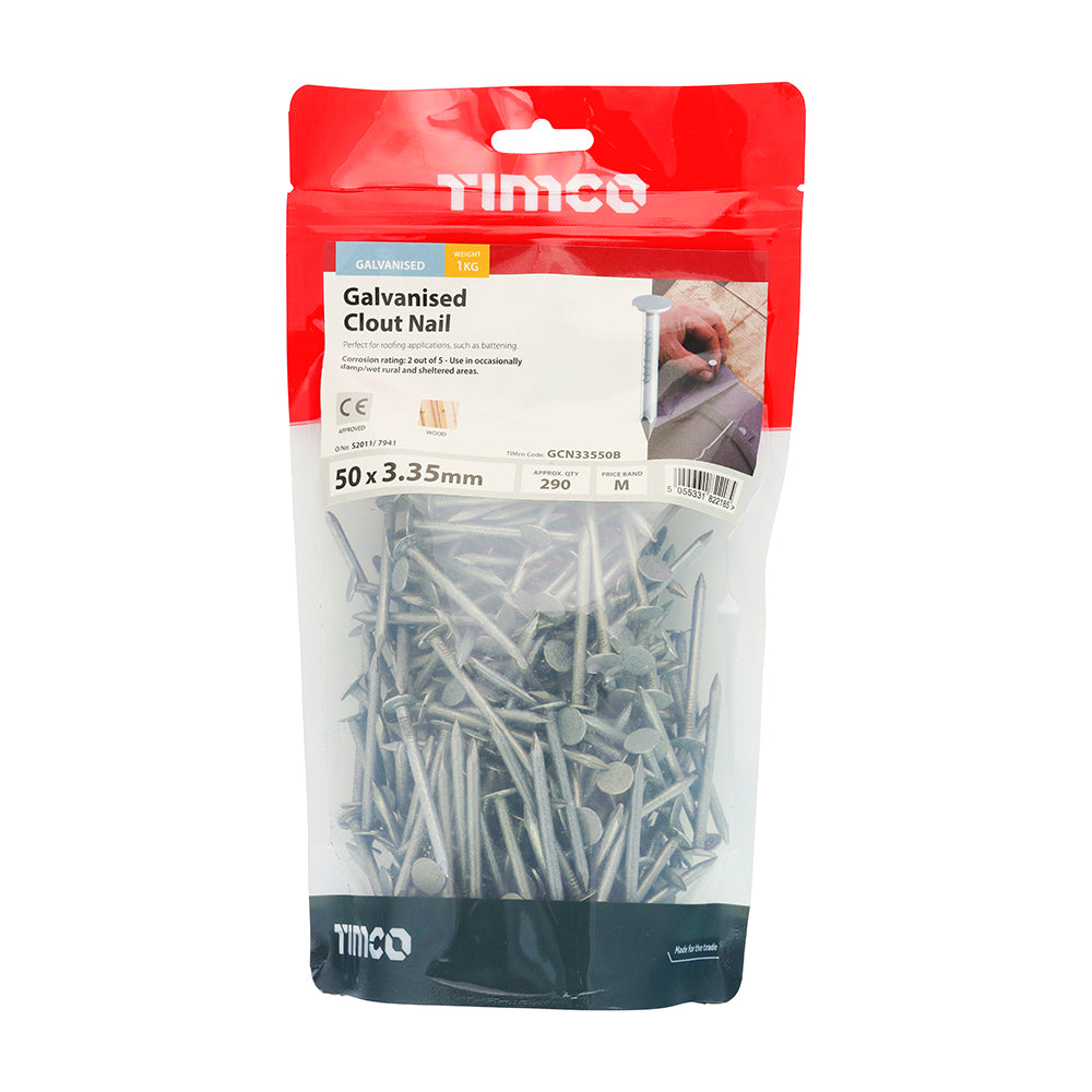 Clout Nail - Galvanised 50 x 3.35 1 KG