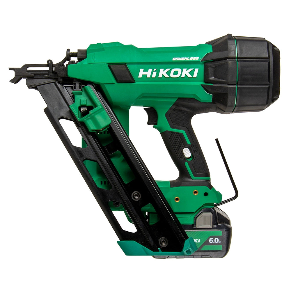Hikoki 18V 90mm Clipped Head Nailer 2 x 5.0Ah Li-Ion, Charger & Case