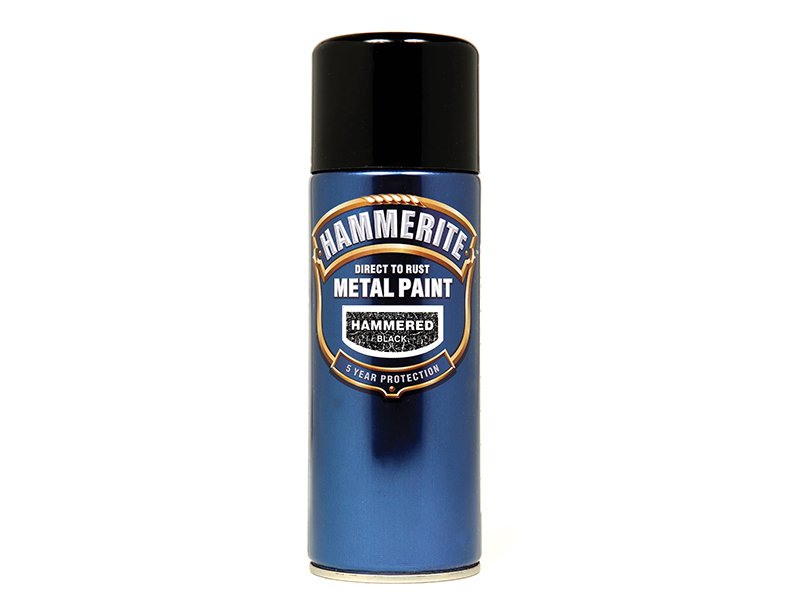 Hammerite Direct to Rust Hammered Finish Aerosol Black 400ml Main Image