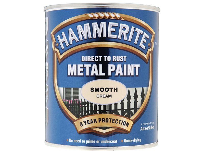 Hammerite Direct to Rust Smooth Finish Metal Paint Cream 750ml Main Image