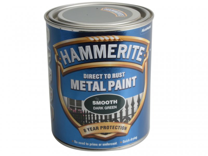 Hammerite Direct to Rust Smooth Finish Metal Paint Dark Green 750ml Main Image