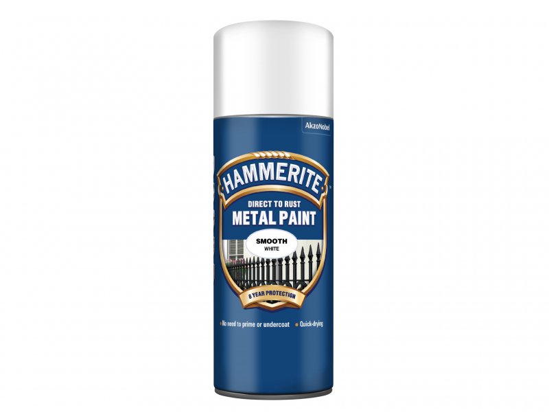 Hammerite Direct to Rust Smooth Finish Aerosol White 400ml Main Image