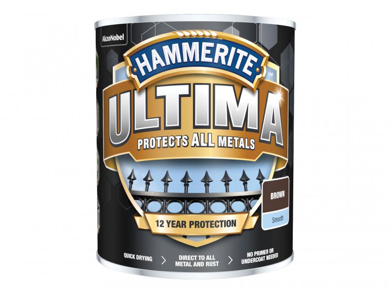 Hammerite Ultima Metal Paint Smooth Brown 750ml Main Image