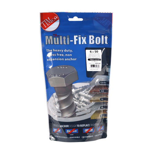 Multi-Fix Bolt Hex Head M6 x 50 - 64 PCS