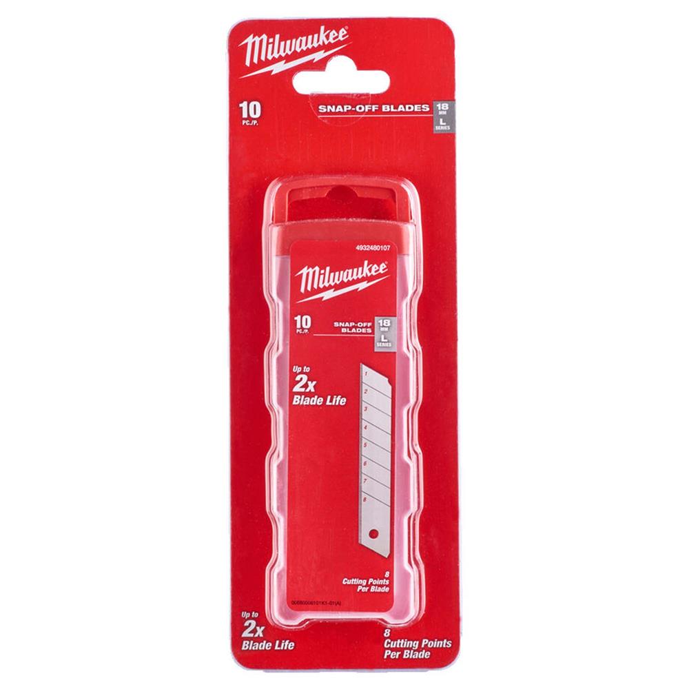 Milwaukee 18mm Silver Snap Blade -10pcs