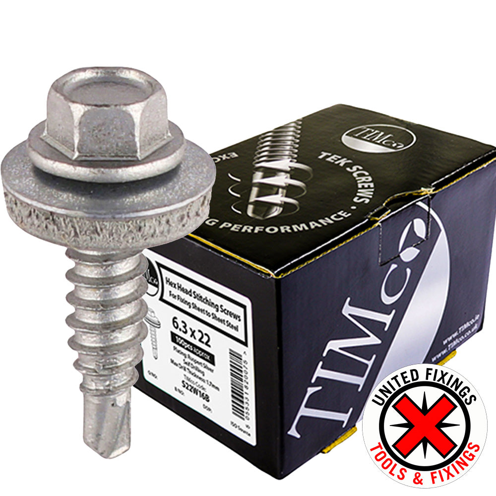 Hex Stitching Screw W16 - SO 6.3 x 22 100 PCS Main Image