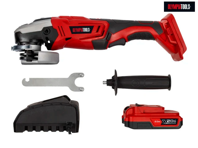 Olympia Power Tools X20S Angle Grinder 20V 1 x 2.0Ah Li-ion