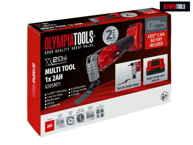 Olympia Power Tools X20S Multi-Tool 20V 1 x 2.0Ah Li-ion