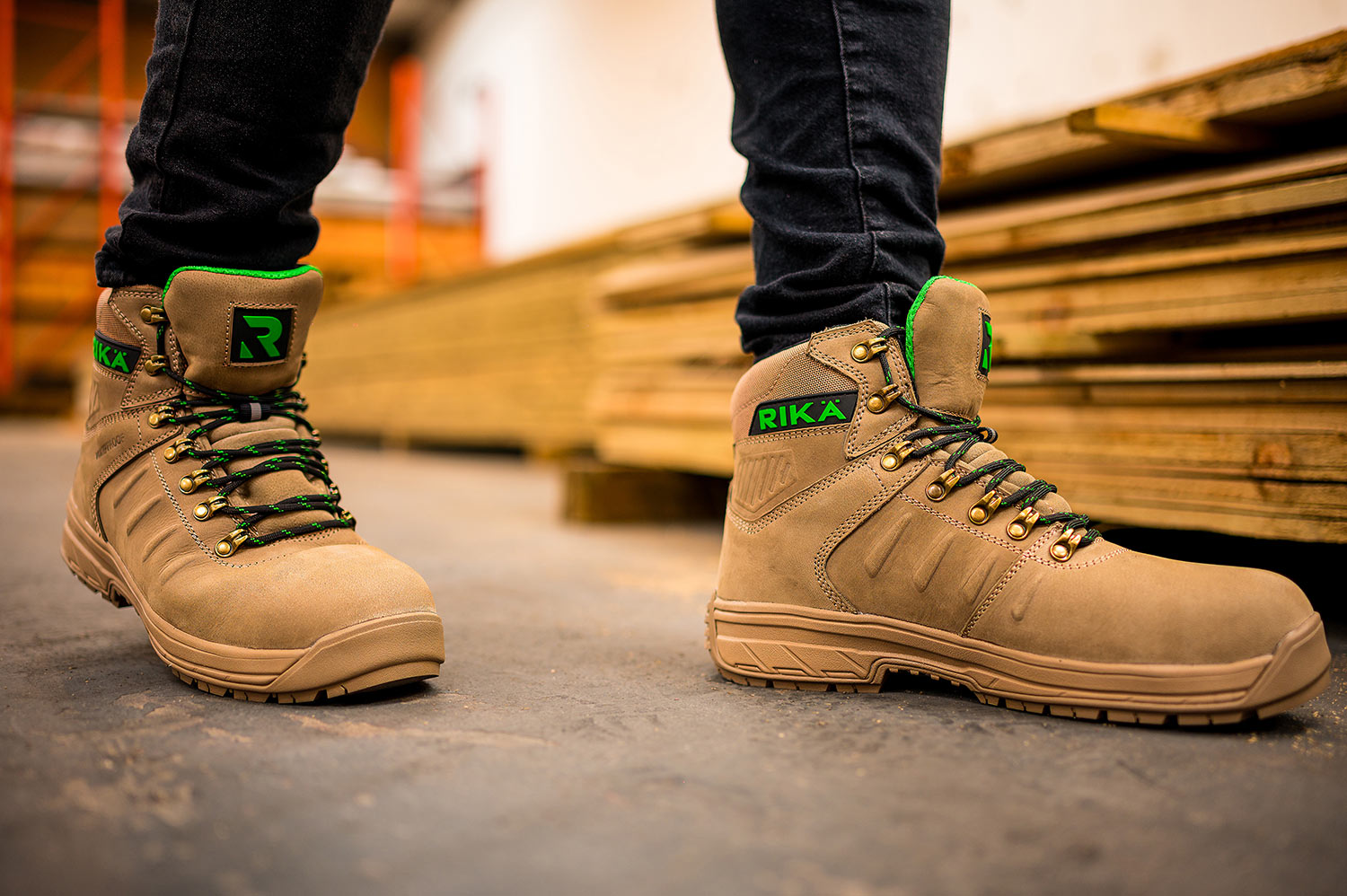 Rika - Jackal Stone Nubuck Safety Work Boot (Size 11)