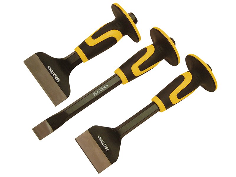 Roughneck Chisel & Bolster 3 Piece Set 76 x 254mm  70 x 216mm  & 254 x 25mm Main Image