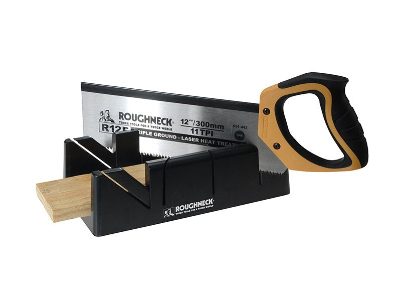 Roughneck Mitre Box & Hardpoint Tenon Saw Set 300mm (12in) Main Image