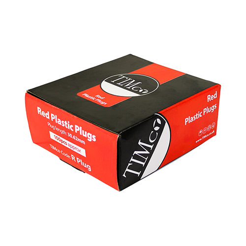 Plastic Plugs - Red 30mm (100 PCS)