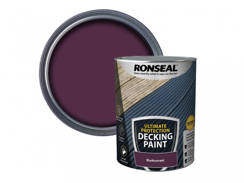Ronseal Ultimate Protection Decking Paint Blackcurrant 5 litre Main Image