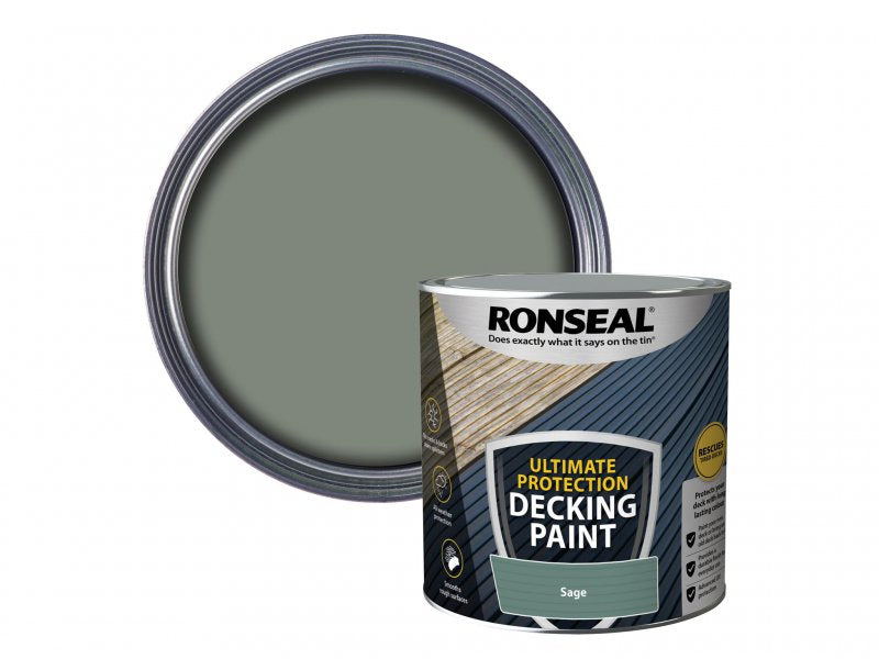 Ronseal Ultimate Protection Decking Paint Sage 2.5 litre Main Image
