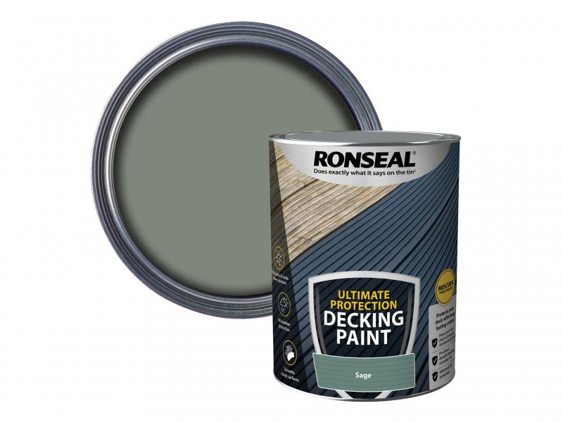 Ronseal Ultimate Protection Sage Decking Paint 5L - View #12