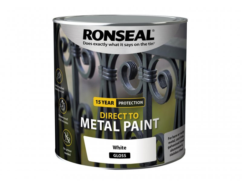 Ronseal Direct to Metal Paint White Gloss 2.5 litre Main Image