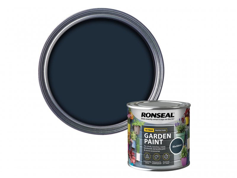 Ronseal Garden Paint Black Bird 250ml Main Image