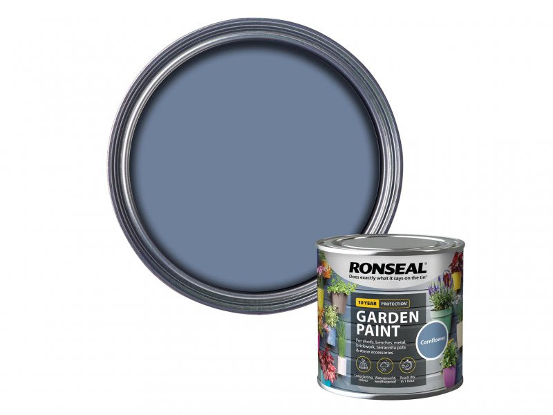Ronseal Garden Paint Cornflower 250ml Main Image