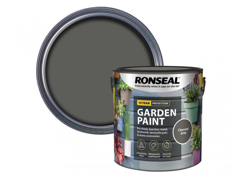 Ronseal Garden Paint Charcoal Grey 2.5 Litre Main Image