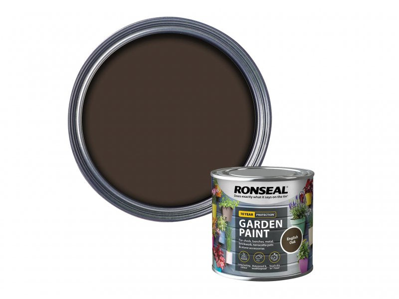 Ronseal Garden Paint English Oak 250ml Main Image