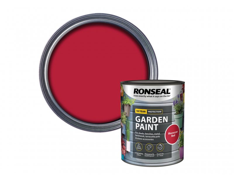 Ronseal Garden Paint Moroccan Red 750ml Main Image