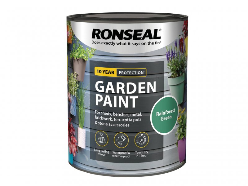 Ronseal Garden Paint Rainforest Green 750ml Main Image