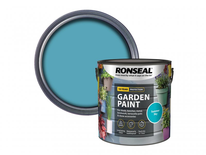 Ronseal Garden Paint Summer Sky 2.5 Litre Main Image