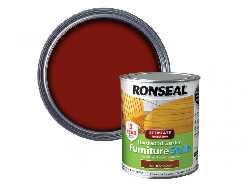 Ronseal Hardwood FurnIture Stain Deep Mahogany 750ml Main Image