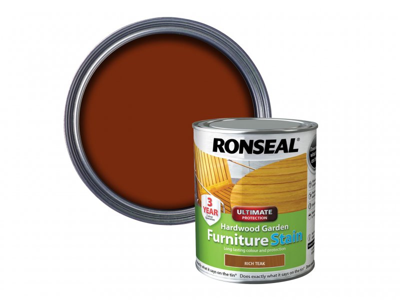 Ronseal Hardwood FurnIture Stain Rich Teak 750ml Main Image