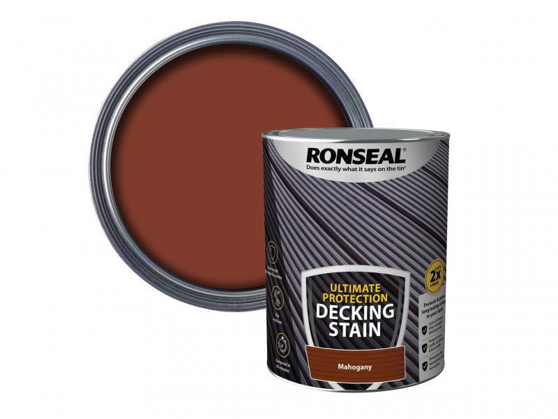 Ronseal Ultimate Protection Decking Stain Rich Mahogany 5 litre Main Image