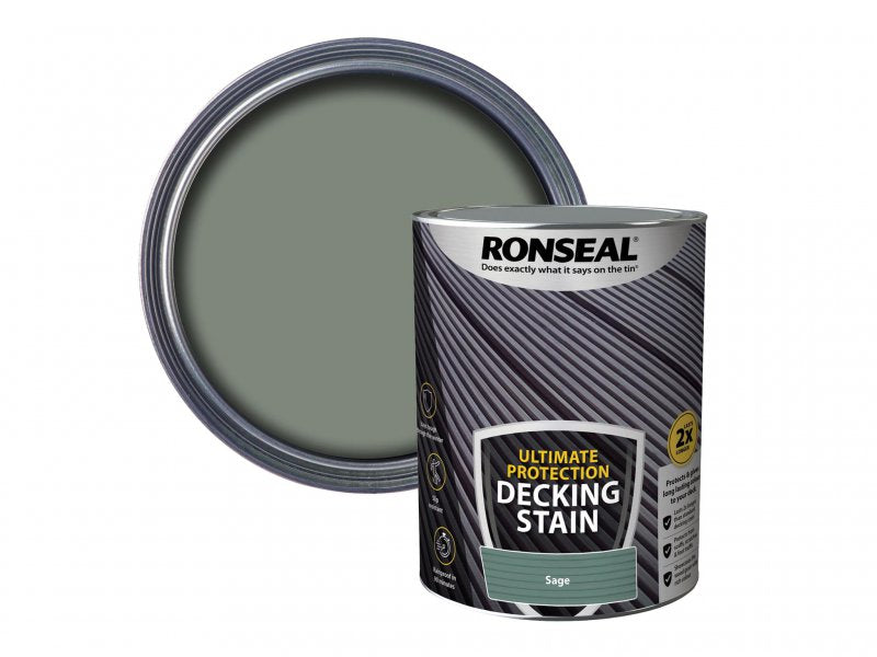 Ronseal Ultimate Protection Decking Stain Sage 5 litre Main Image