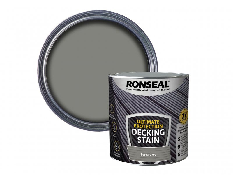 Ronseal Ultimate Protection Decking Stain Stone Grey 2.5 litre Main Image