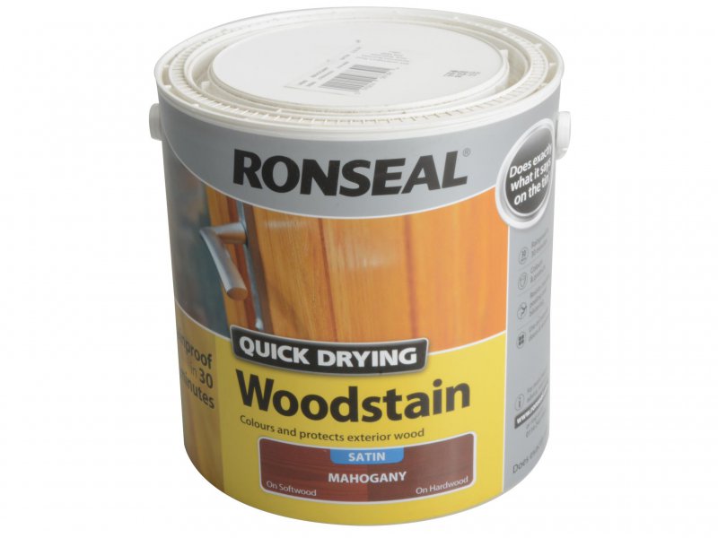 Ronseal Quick Drying Woodstain Satin Mahogany 2.5 litre