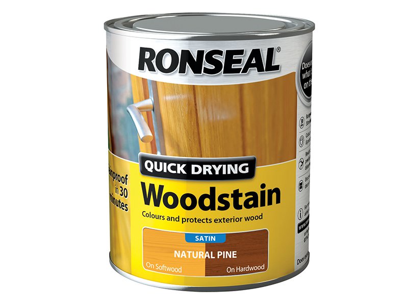 Ronseal Woodstain Quick Dry Satin Natural Pine 750ml Main Image