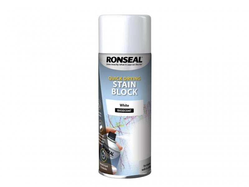 Ronseal Quick Drying Stain Block Aerosol White 400ml