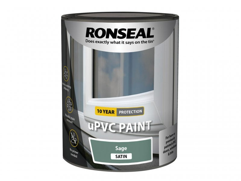 Ronseal uPVC Paint Sage Satin 750ml Main Image