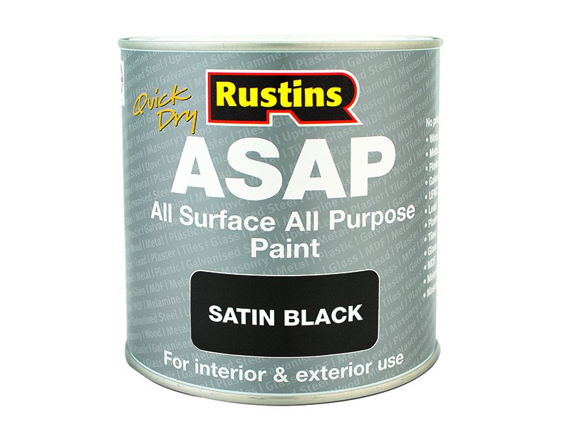 Rustins ASAP Paint Black 500ml Main Image