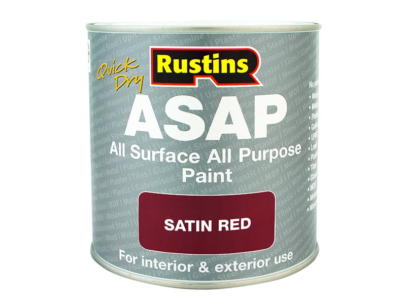 Rustins ASAP Paint Red 500ml Main Image