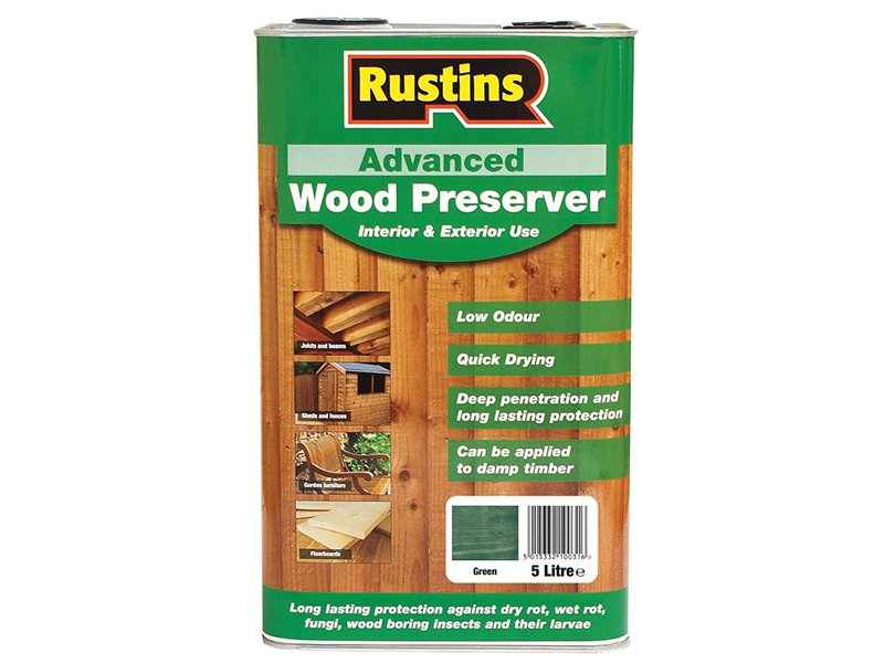 Rustins Advanced Wood Preserver Green 5 Litre Main Image
