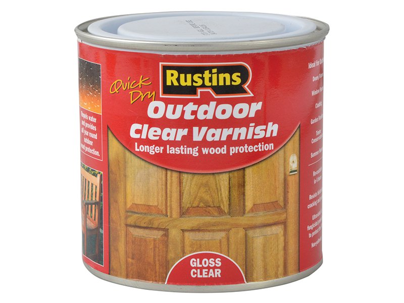 Rustins Exterior Varnish Clear Gloss 250ml Main Image