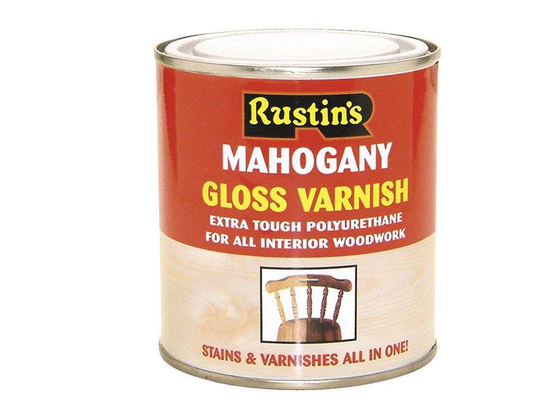 Rustins Polyurethane Varnish & Stain Gloss Dark Oak 250 ml Main Image