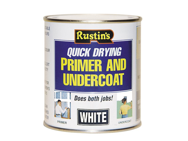Rustins Quick Dry Primer & Undercoat White 1 Litre Main Image