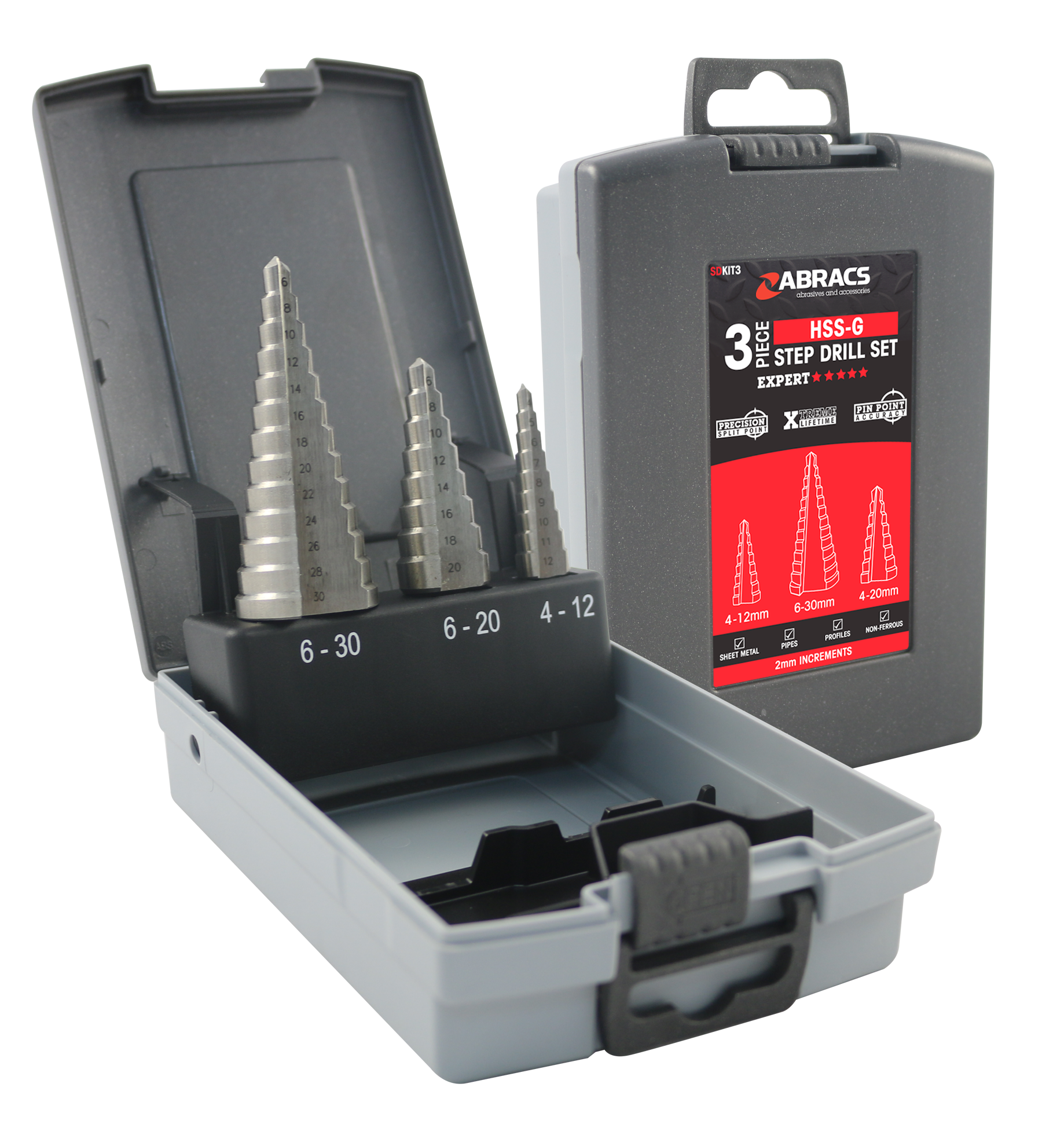 3pc Step Drill Set