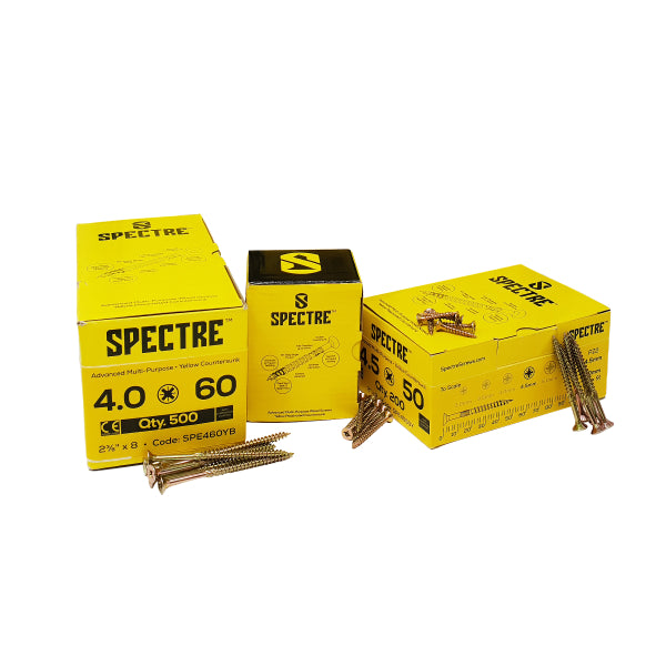Spectre Advanced Multi-purpose Woodscrew - Box 4 x 40mm (200)