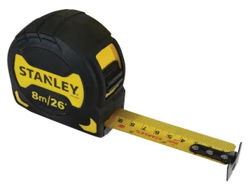 STANLEY Hand Tools Grip Pocket Tape 8m/26ft (Width 28mm)